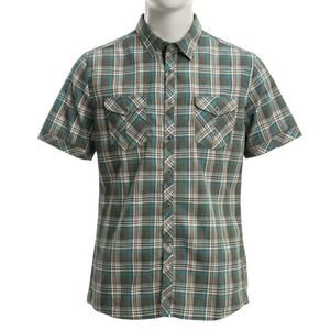 KUHL Eluxur Pearl‎ Snap Button Down Shirt Men Size Large Western Style Plaid